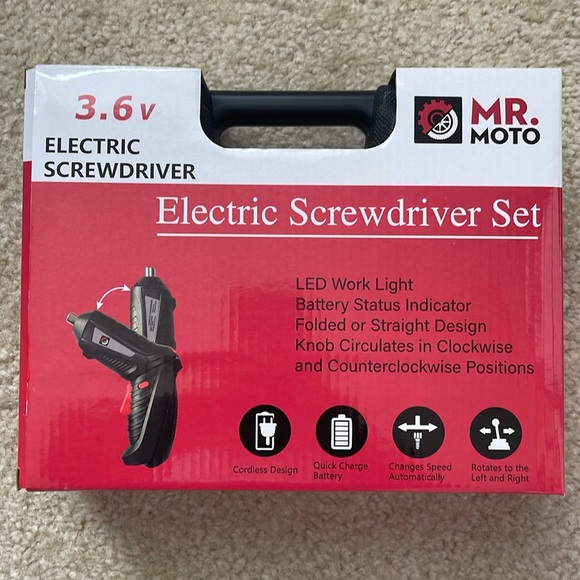 Foldable Electric Screwdriver Set With Rechargeable Lithium Battery - Picture 1 of 2